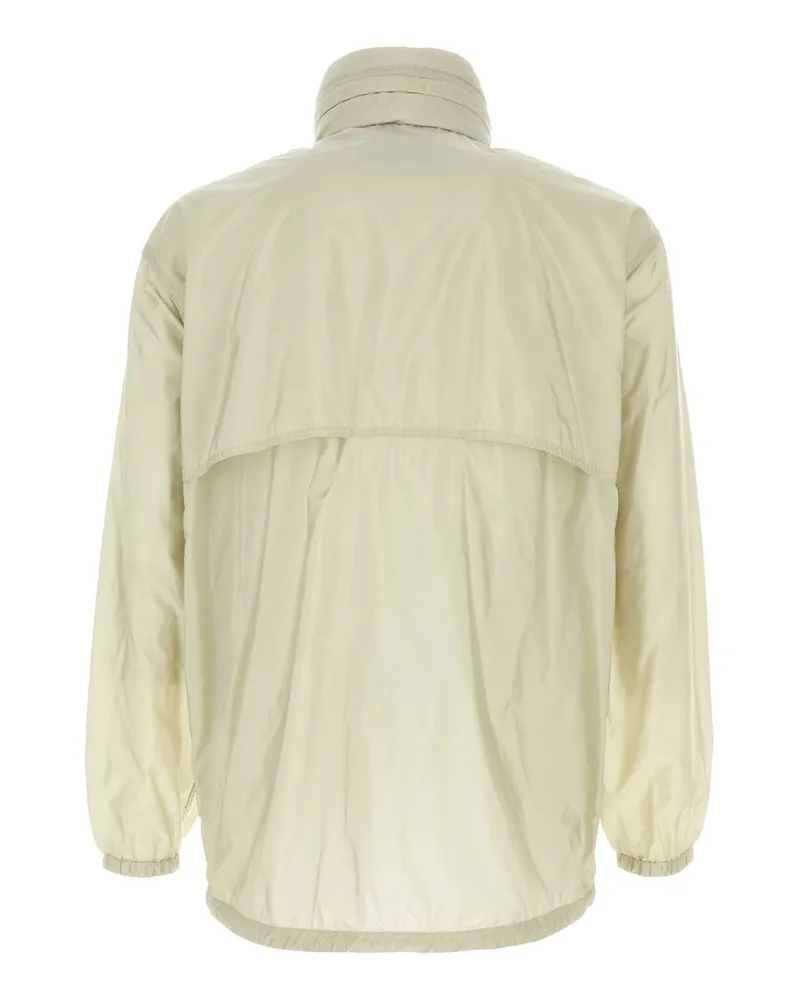 Prada Men's Sand Re-Nylon Windbreaker Talco+cammello Giubbini Jacket Beige
