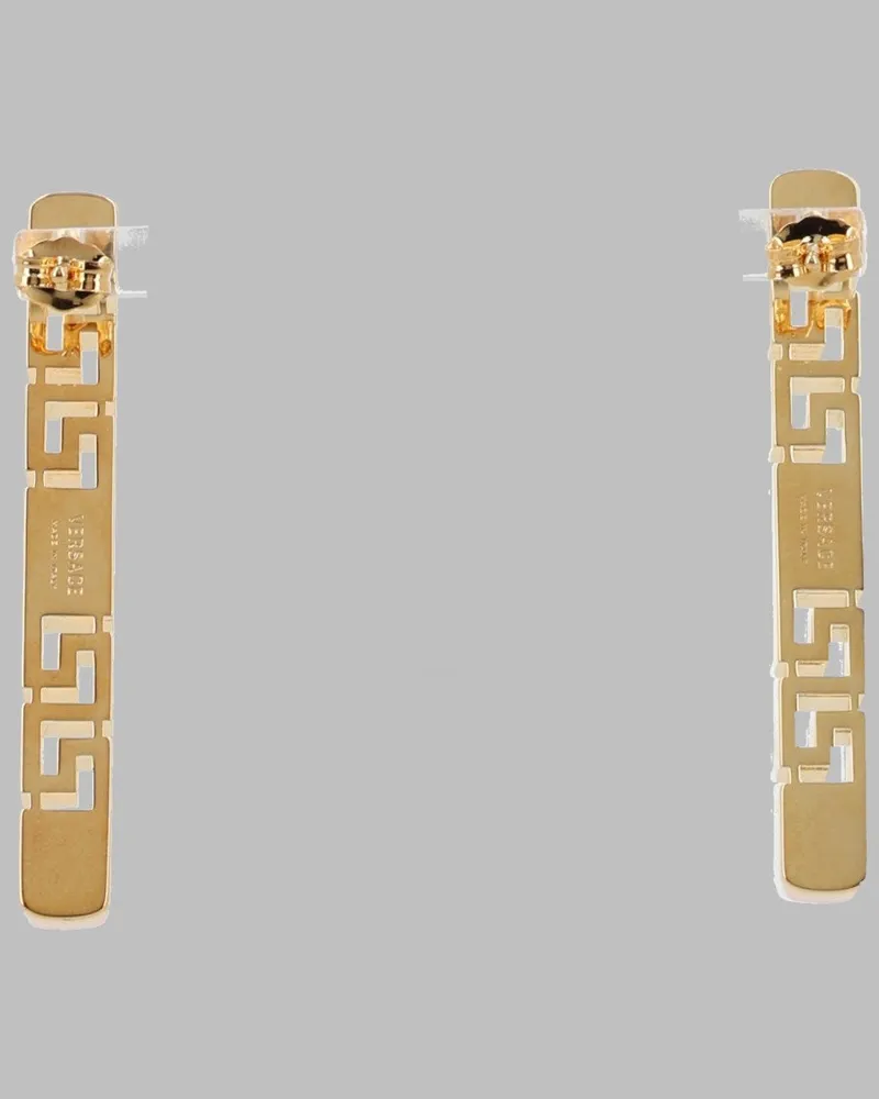Versace Greca Earrings — Gold Gold