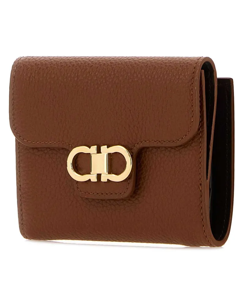 Ferragamo Women's Caramel Leather Wallet Newcognact.morobrown399 Portafogli Brown