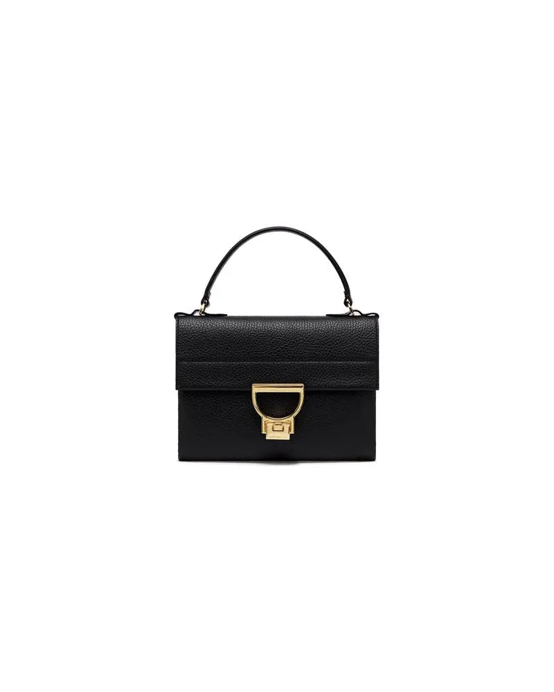 Coccinelle Women's Handbag Grained Leather Black Cowhide Bags - Clutches Black