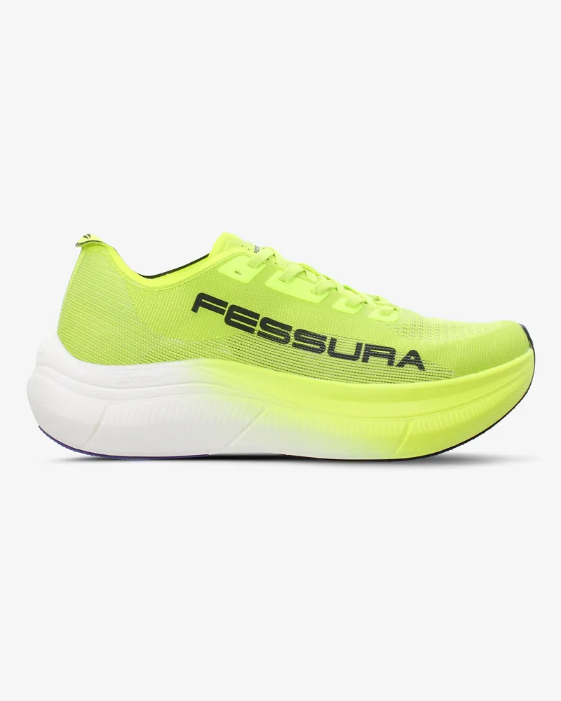 Fessura Unisex Race 01 03 Lime Road Running Sneaker Yellow