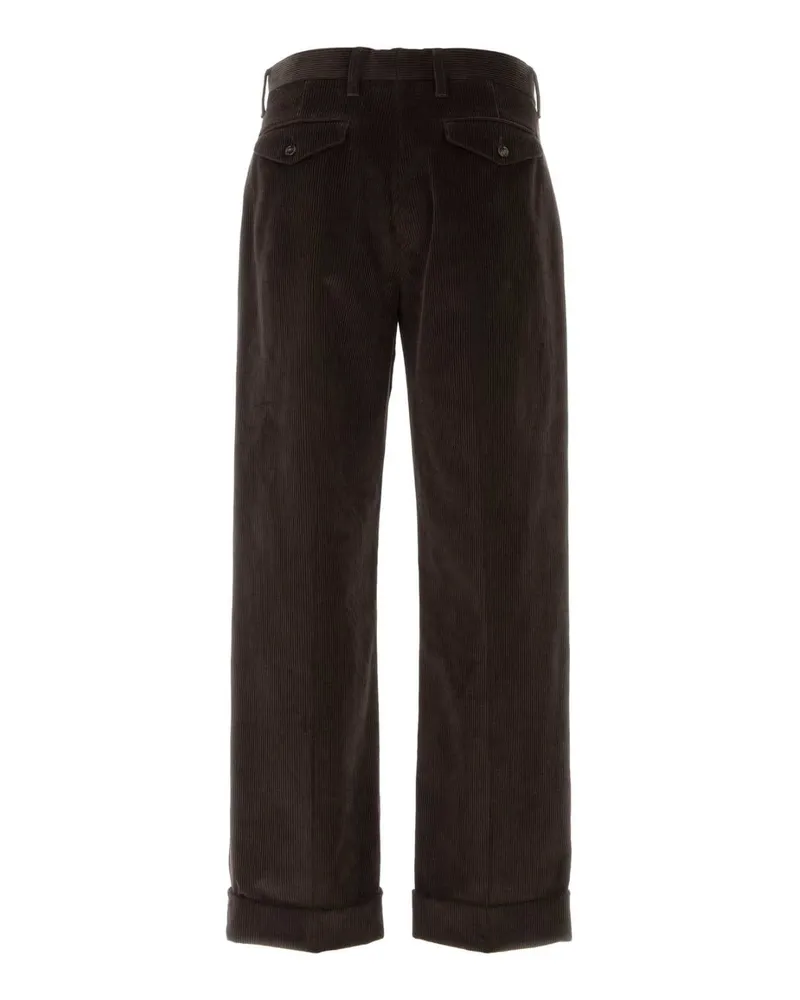 Burberry Men's Brown Corduroy Pant Clovebrown Exterior: Cotton Pantaloni Brown