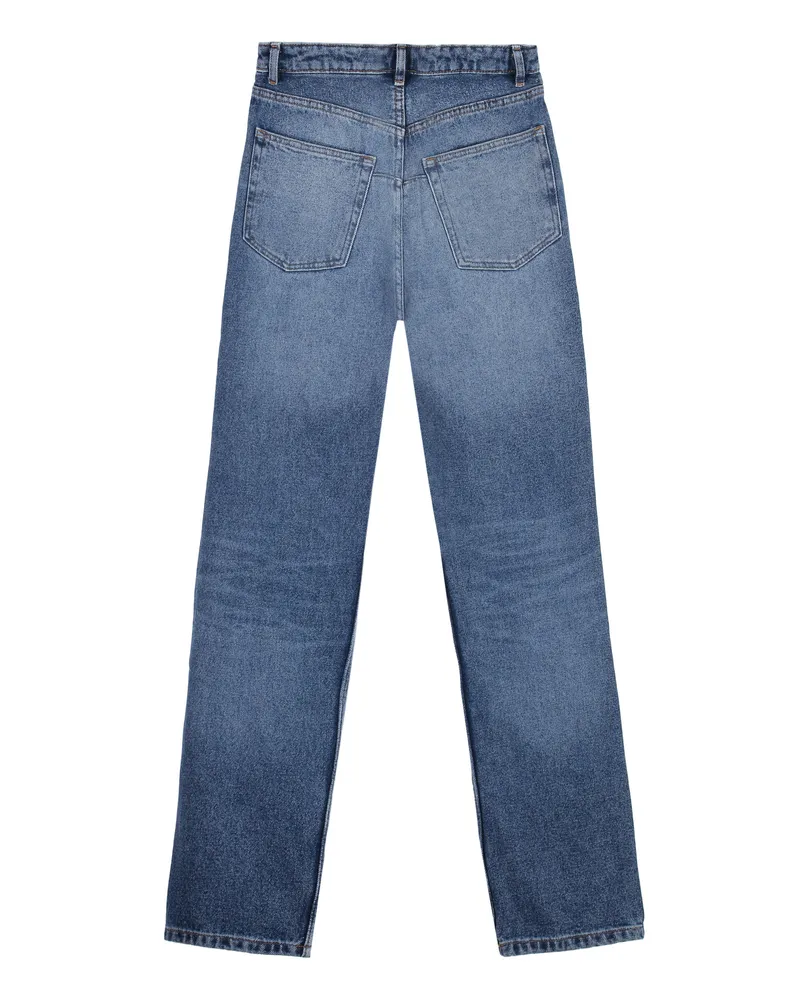 A.P.C. Women's Kylie Straight Leg Jeans Denim Cotton Straight-Leg Blue
