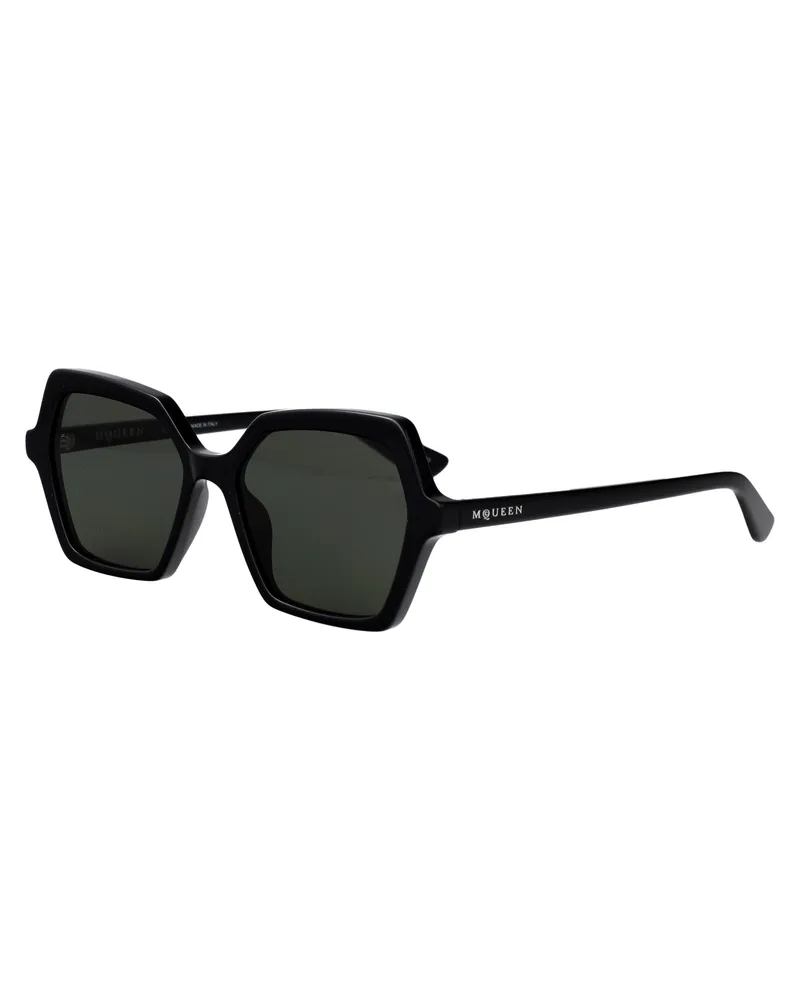 Alexander McQueen Women's Sunglasses Am0537s Black-Grey Black-Black-Grey Acetate Black/black/grey Black
