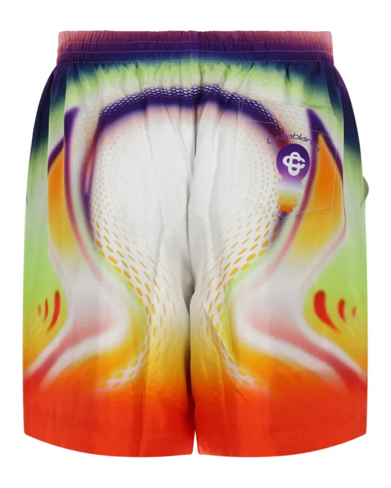 Casablanca Paris Silk Bermuda Shorts — Multicolor Multicolor