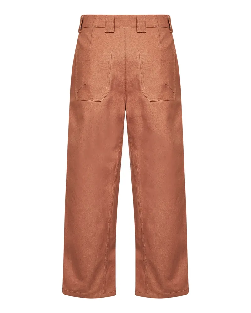 Chloé Women's Barrel Trousers Blush Pink Cotton Canvas Pink