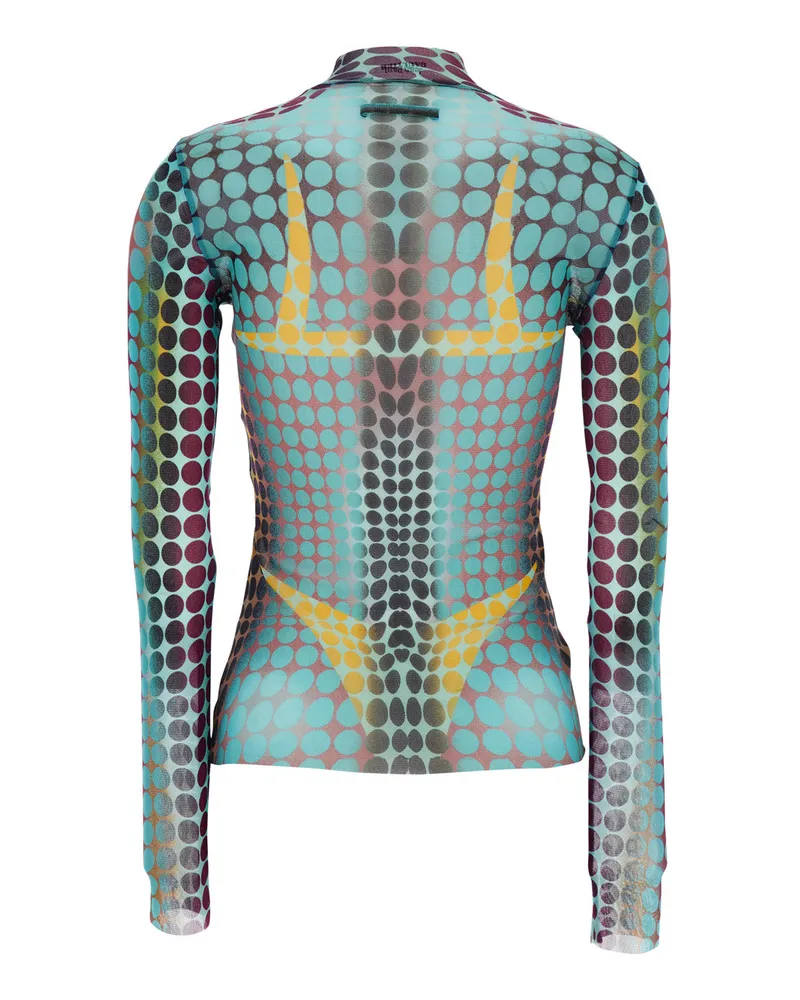 Jean Paul Gaultier Women Top High-Neck Multicolour Tech Fabric Polyamide Tops Multicolor