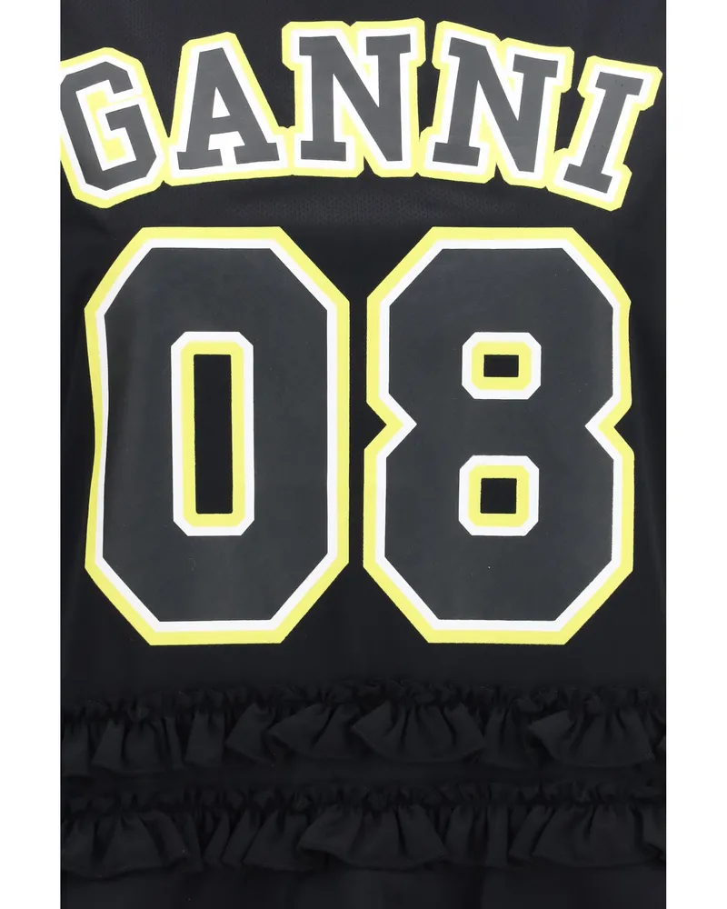 Ganni Women's Tank Top Cycora Black Polyester Black