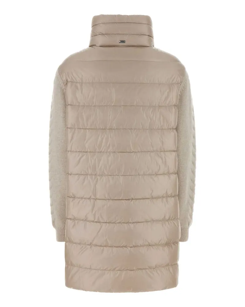 Herno Women's Tricot Down Jacket Beige Nylon Beige