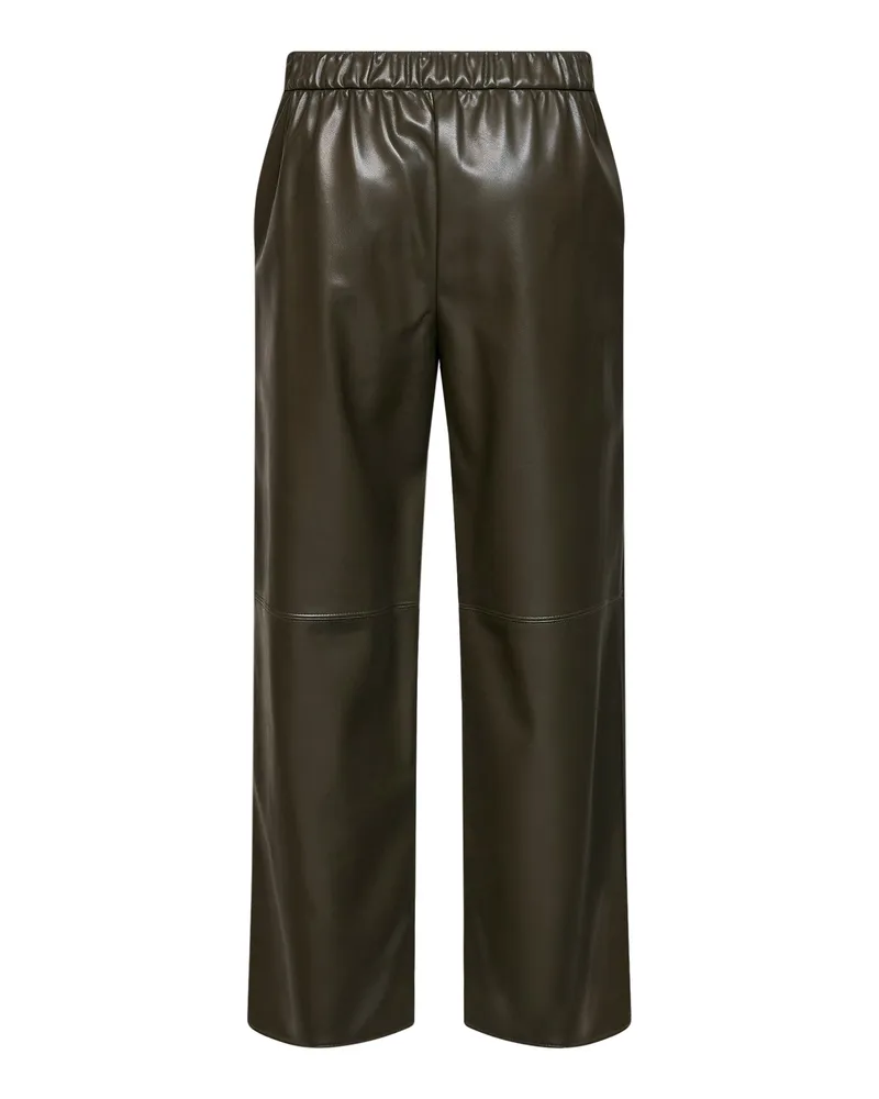 Max Mara Women's Trousers Smmamati Coated Jersey Green Polyester Green