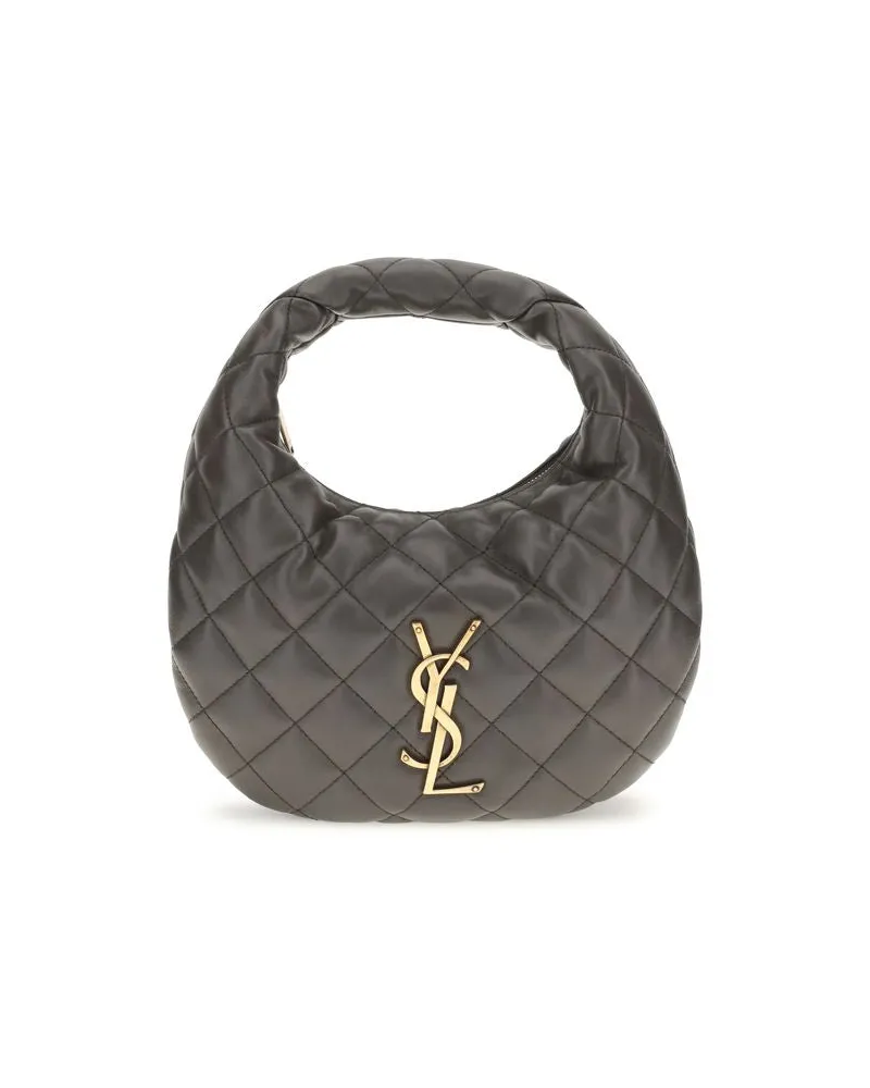 Saint Laurent Women's Gray Lamb Ovis Aries Shoulder Bag Gray