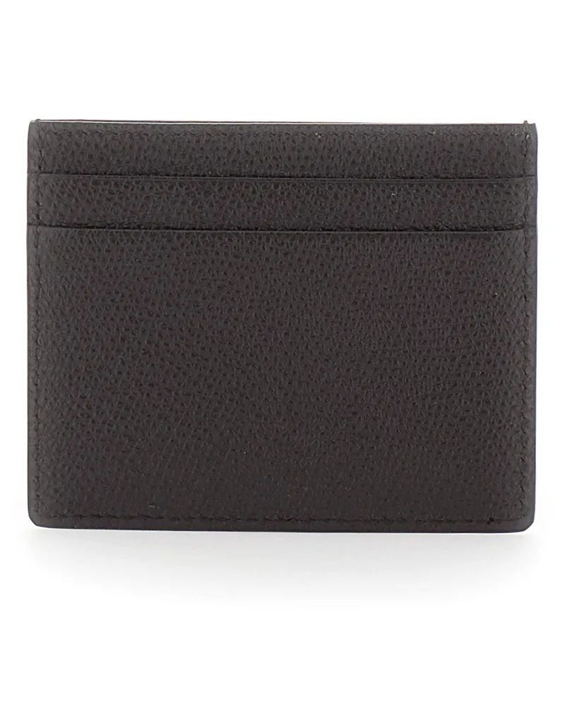 Valentino Garavani Women's Cardholder Vlogo Brown Leather Calf Accessory Brown