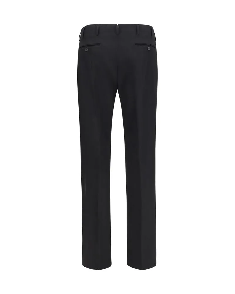 Prada Men Black Wool Oves Aries Dress Pants Black