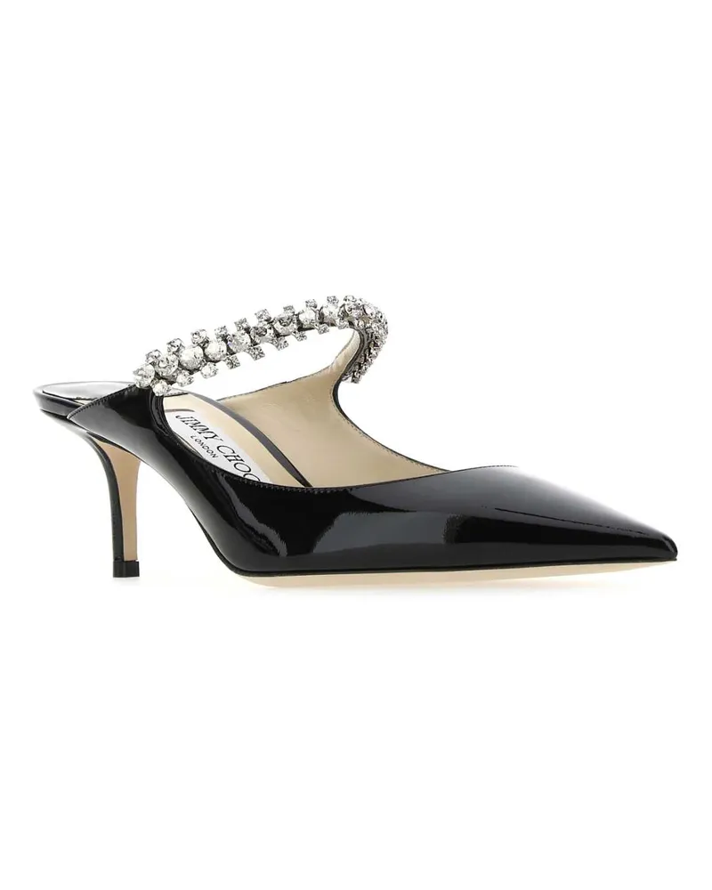 Jimmy Choo Women's Black Leather Bing 65 Mules Scarpe Con Tacco High Heel Shoes Black