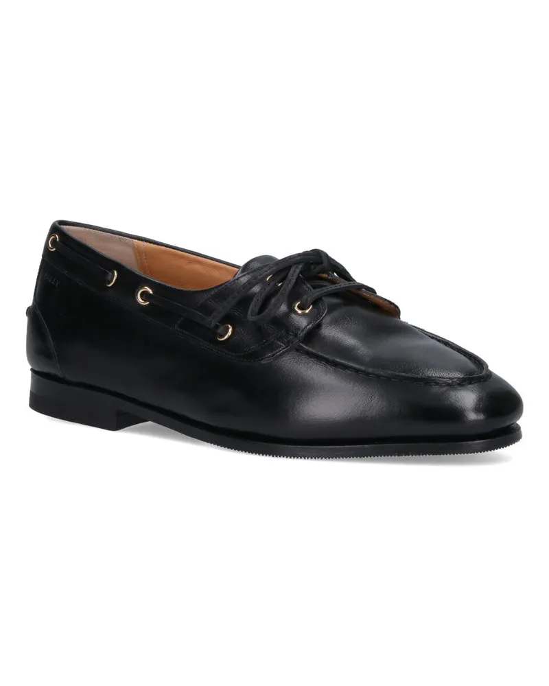 Bally Men's Flat Shoes Black Buffalo Black
