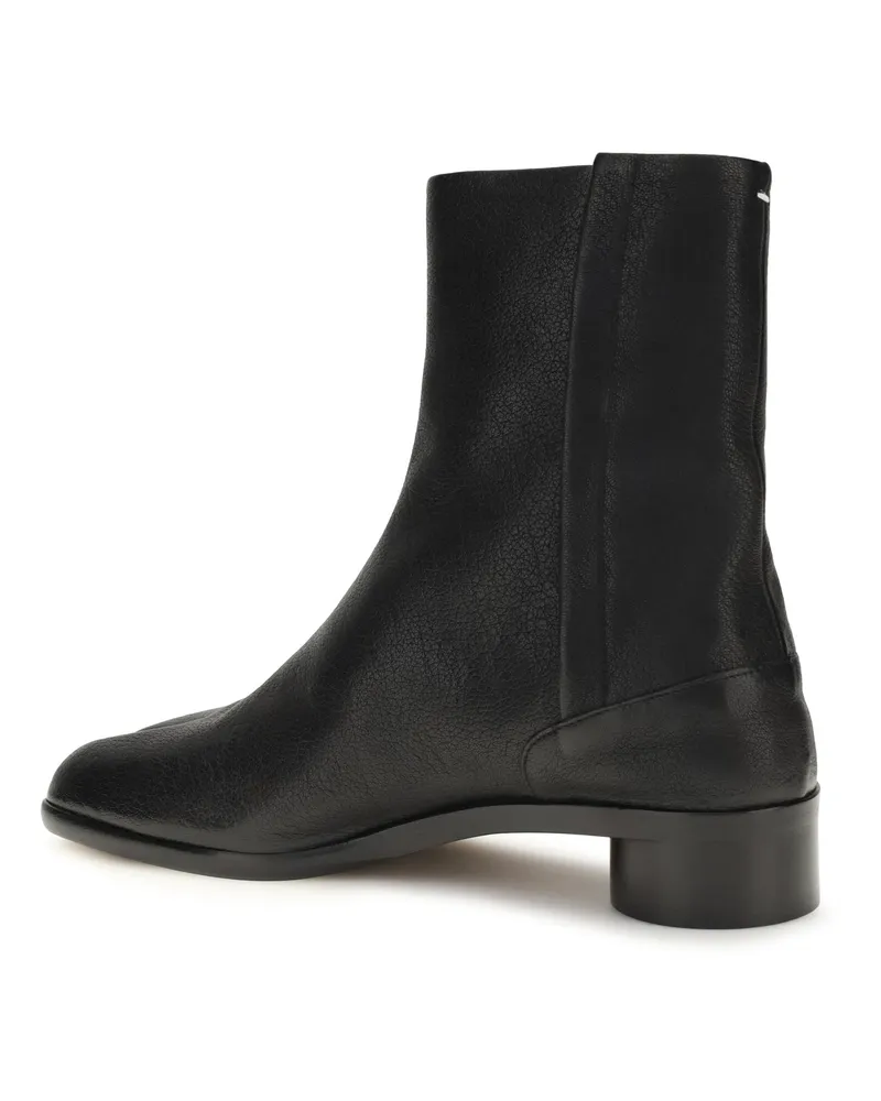 Maison Margiela Men's Ankle Boots Tabi Black Calf Leather Black