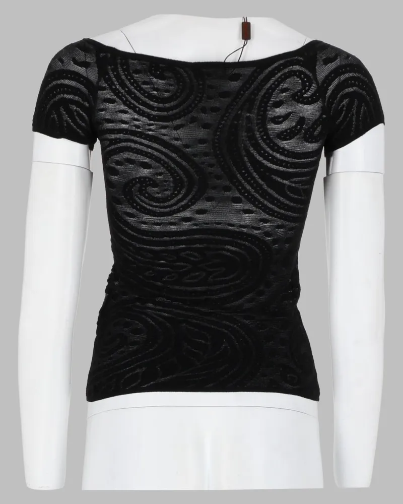 Etro Women's Paisley Jacquard Top Black Viscose Tops Black