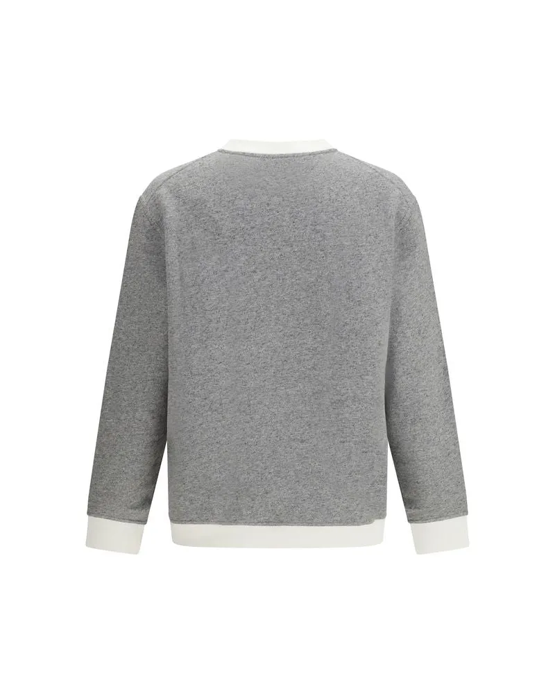 Brunello Cucinelli Men's Gray Cotton Sweatshirt Clothing Gray