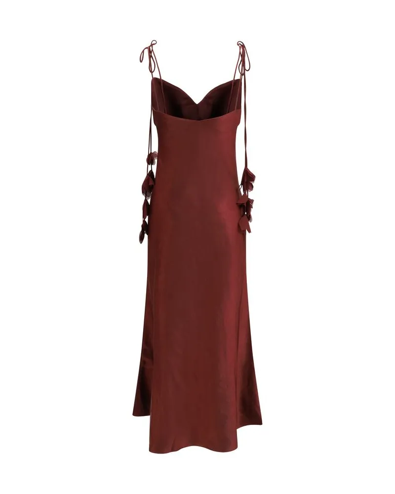 Self-Portrait Women's Bordeaux Polyester Cocktail Dress Burgundy