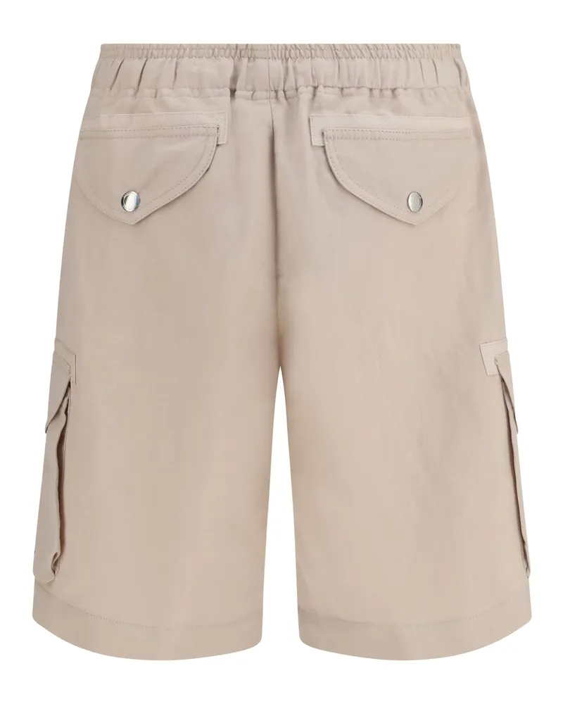 Brunello Cucinelli Men's Bermuda Juta Linen; Cotton Shorts Beige