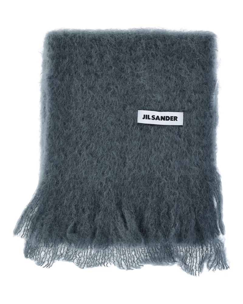 Jil Sander Men's Scarfs Grey Mohair Gray