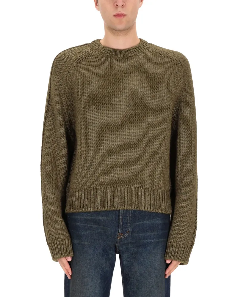 Our Legacy Wool Silk Blend Sweater — Green Green