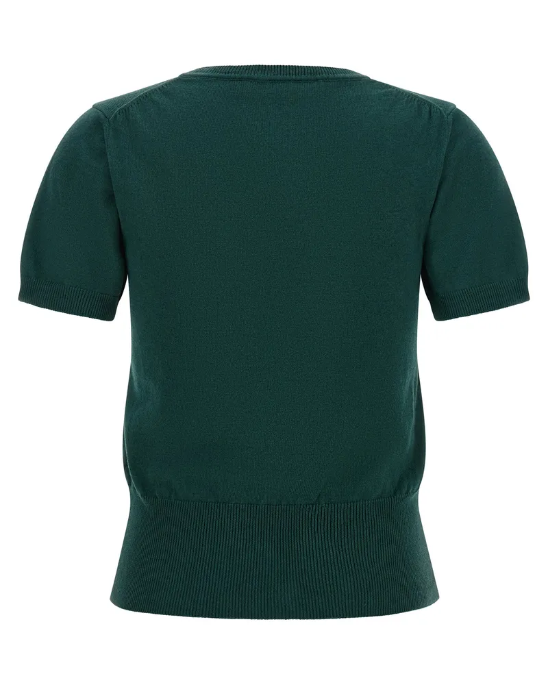 Vivienne Westwood Women's Bicolor Cotton Shortsleeve Shirt Green