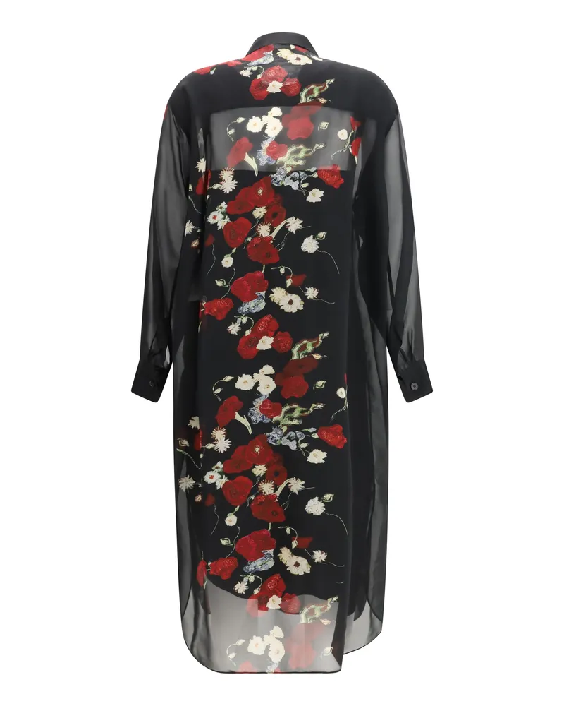 KHAITE Women's Gloria Dress Black - Red Silk Black