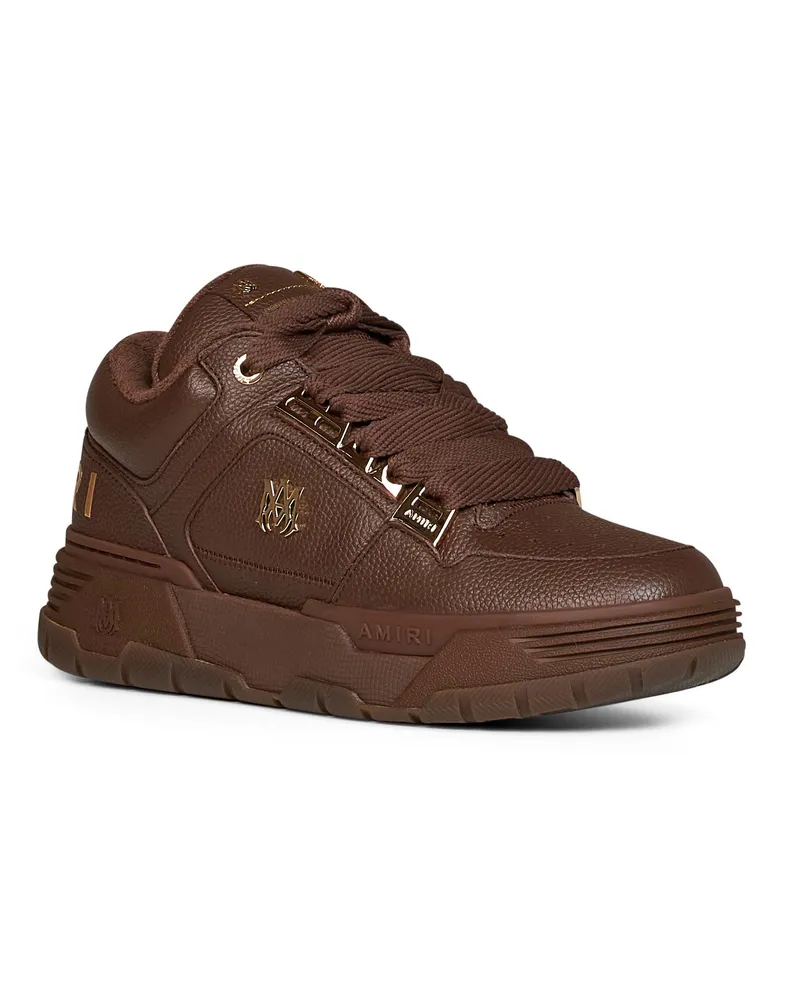 Amiri Men's Sneakers Ma-1 Brown Leather Trainers Brown