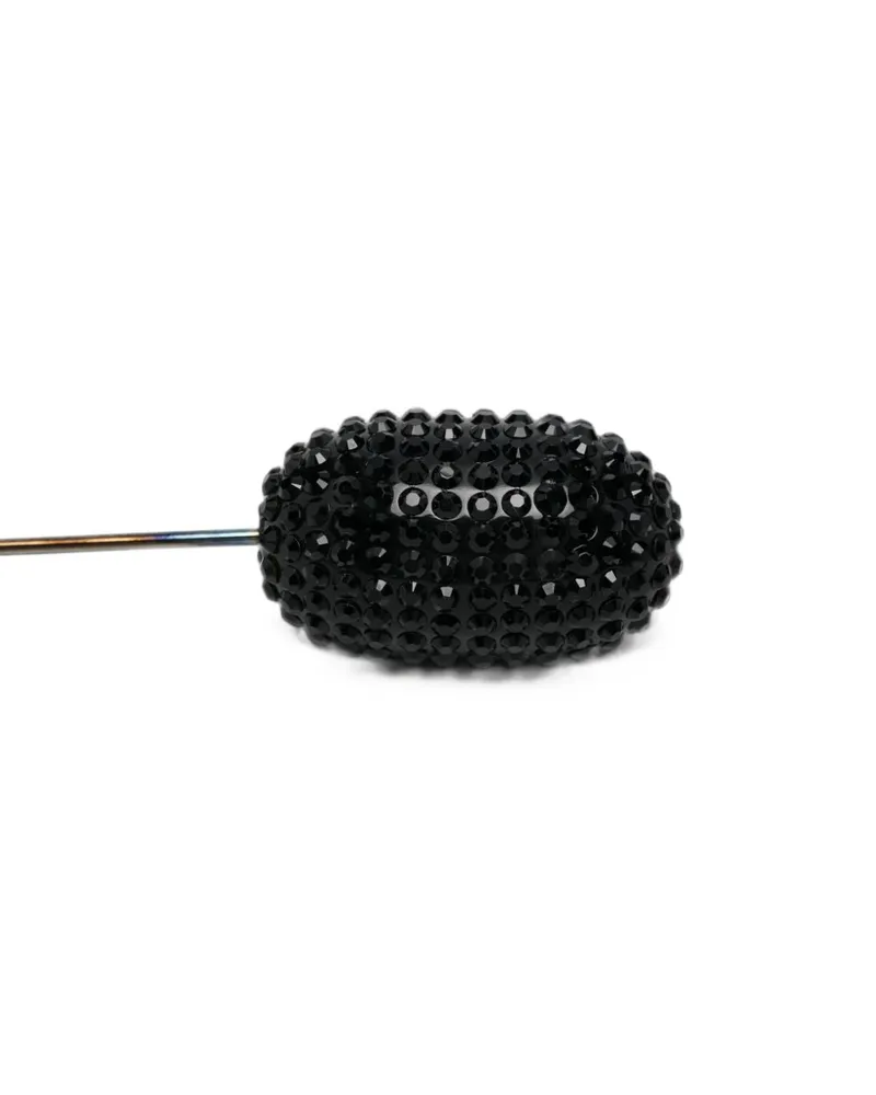 Emporio Armani Crystal-Embellished Beaded Necklace — Black Black