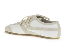Suede & Nappa Leather Retro Sneaker — White