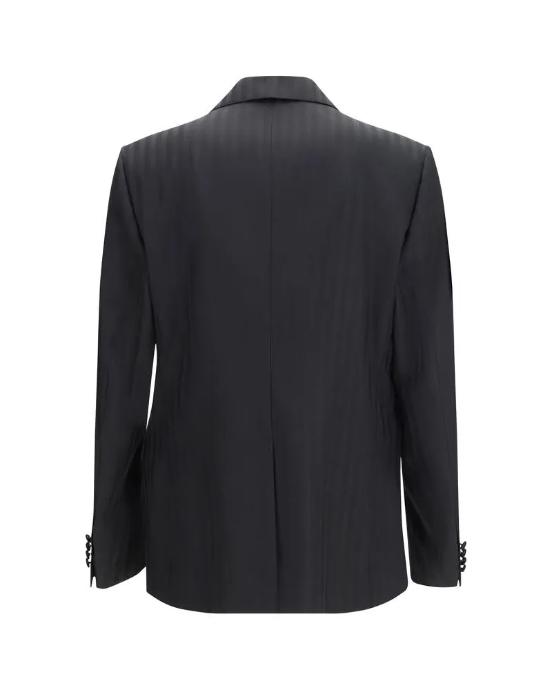 Dolce & Gabbana Men Black Wool Oves Aries Blazer Clothing Black