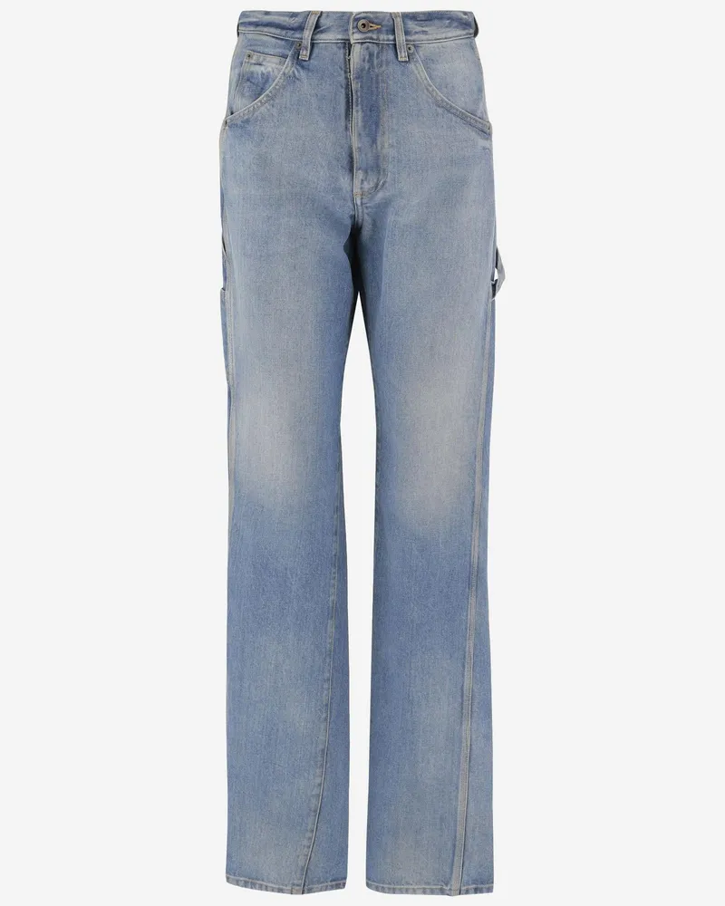 Maison Margiela Women's Cotton Denim Jeans Blue