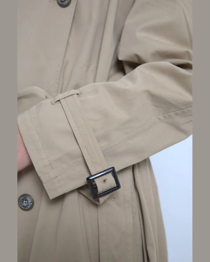Dolce & Gabbana Women's Khaki Double Breasted Trench Coat Jacket Beige Cotton Clothing Beige