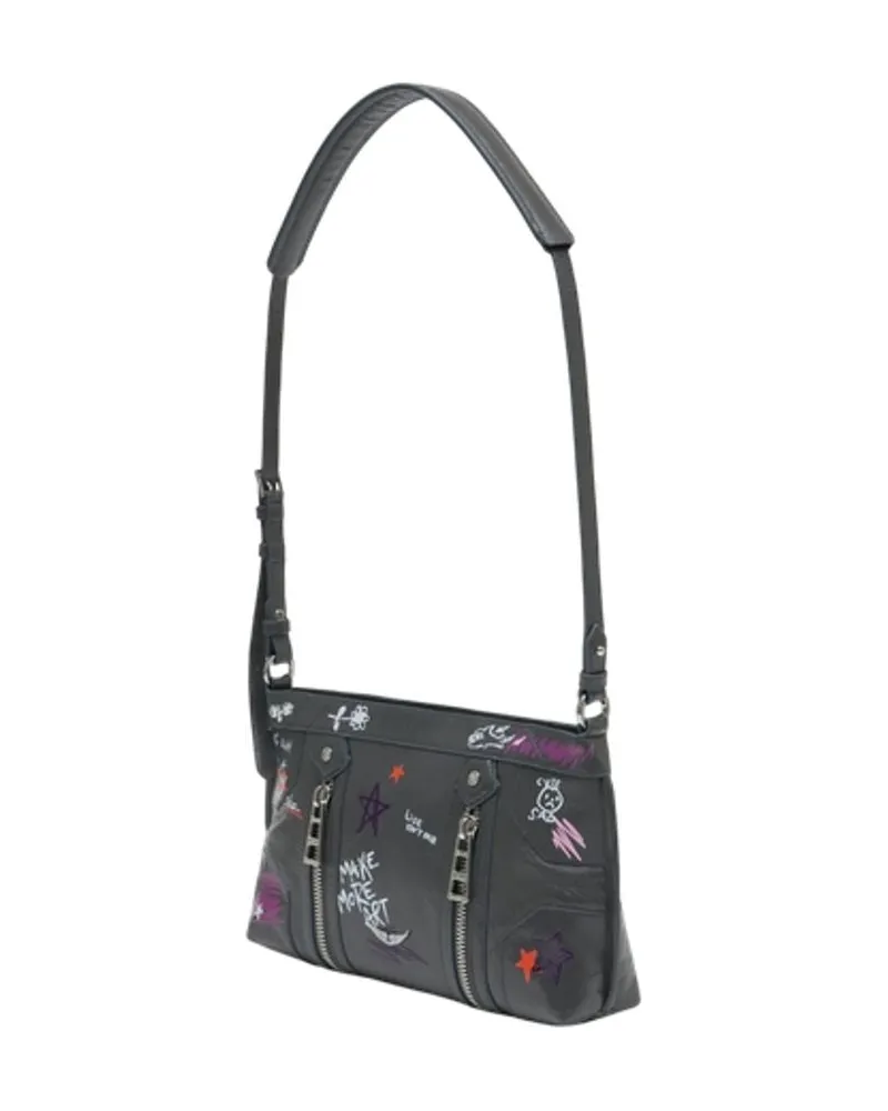 Zadig & Voltaire Women's Sunny Moody Crossbody -  Leather Multicolor Calfskin Bags Crossbodies Black