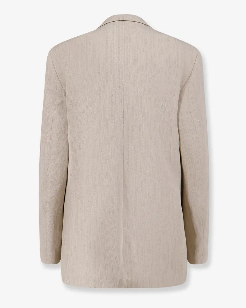 ALYSI Women's Blazer Viscose-Linen White Blazers Jacket White