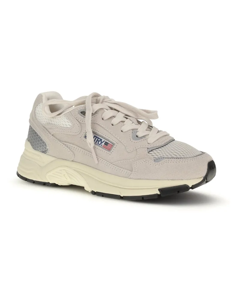 AUTRY Women's Hyperway Low Sneakers Suede-Mesh Sand-Silver Suede/mesh Sand/silver Beige