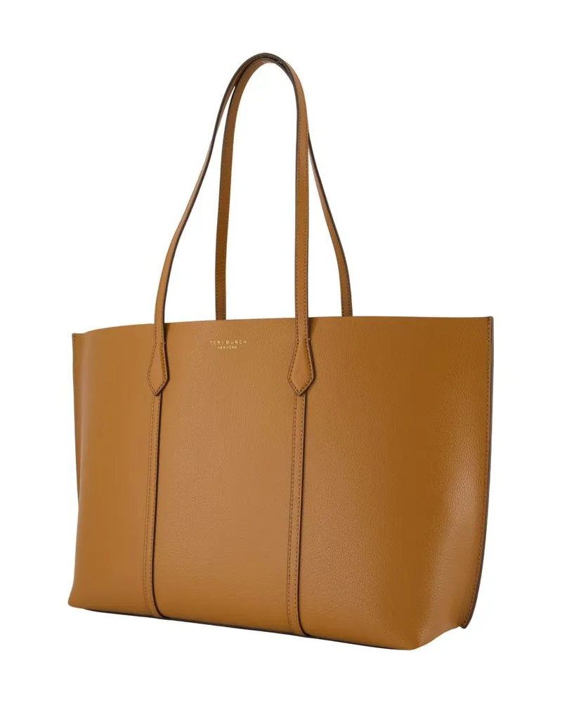 Tory Burch Women's Perry Shopper Bag -  Leather Brown Cowhide Totes-Shopping-Bags Brown