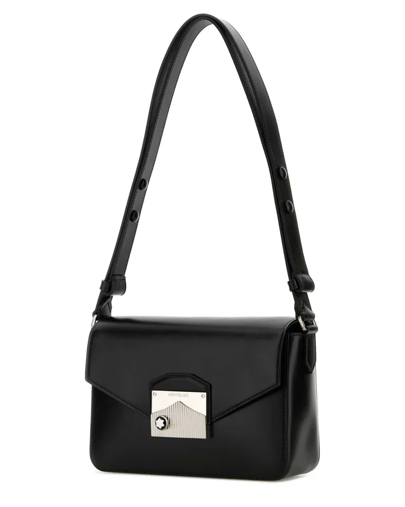 Montblanc Men's Black Leather Meisterstuck Shoulder Bag 000 Borse A Tracolla Black