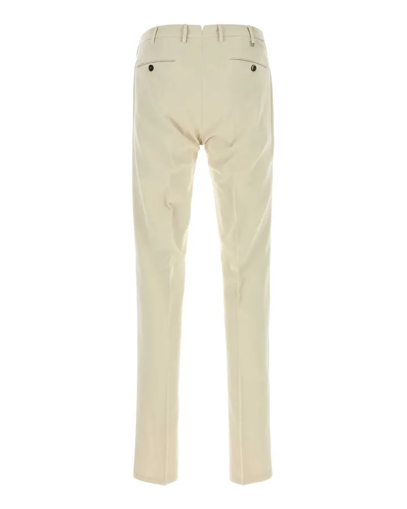 PT TORINO Stretch Cotton Blend Trousers — Beige Beige