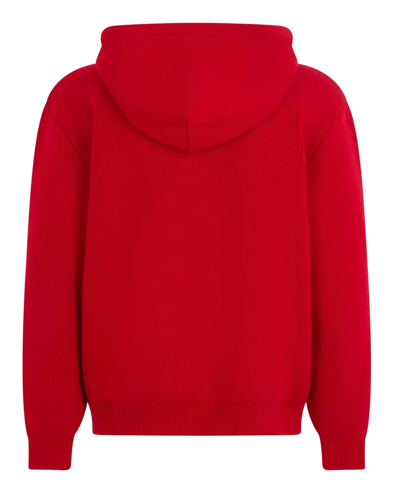 Celine Men Sweater Bright Red Cashmere-Wool Blend Jumpers Red