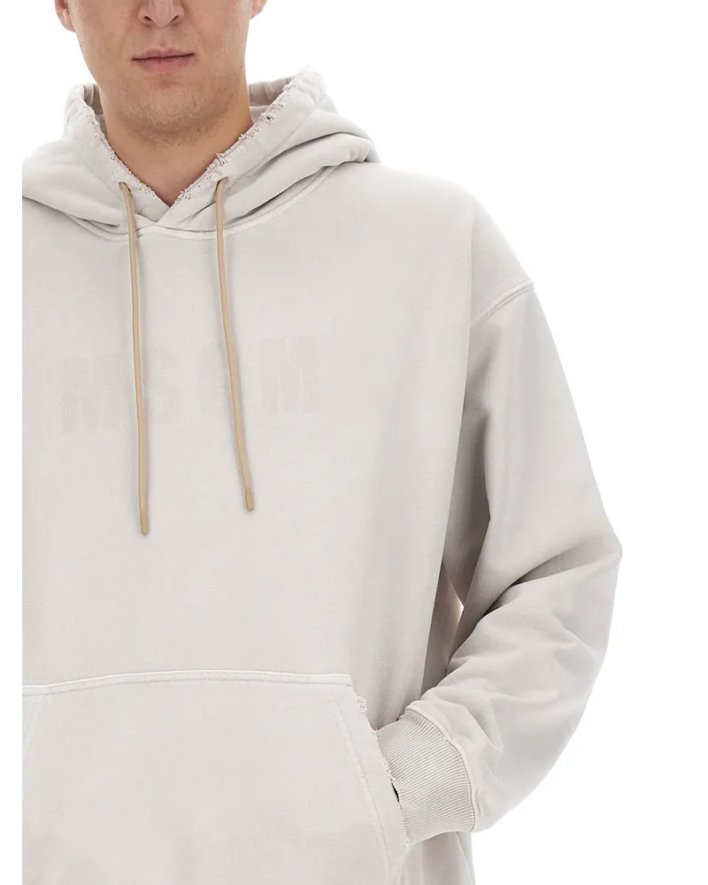 MSGM Cotton Hoodie — Beige Beige