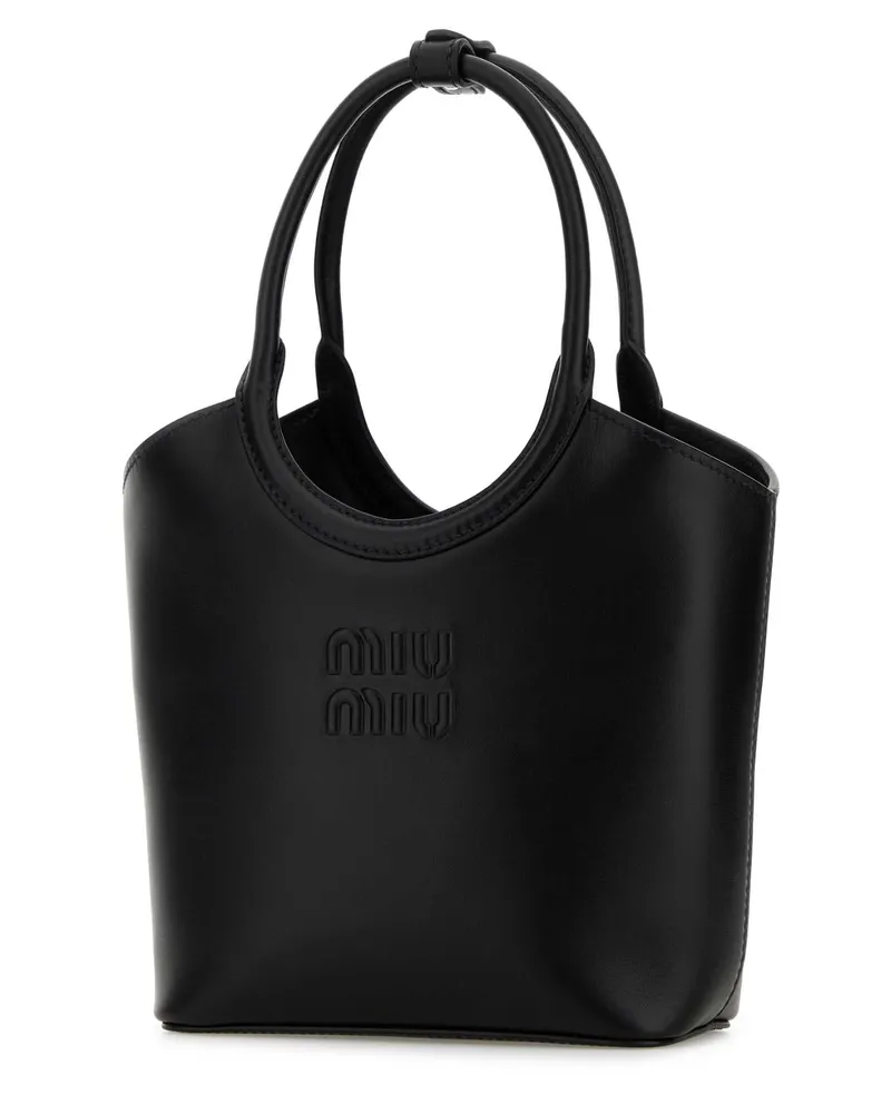 Miu Miu Women's Black Leather Ivy Handbag Nero Borse A Mano Bag Black