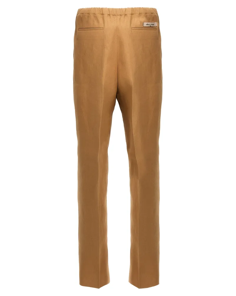 Fendi Men's Beige Paper Casual Pants Beige