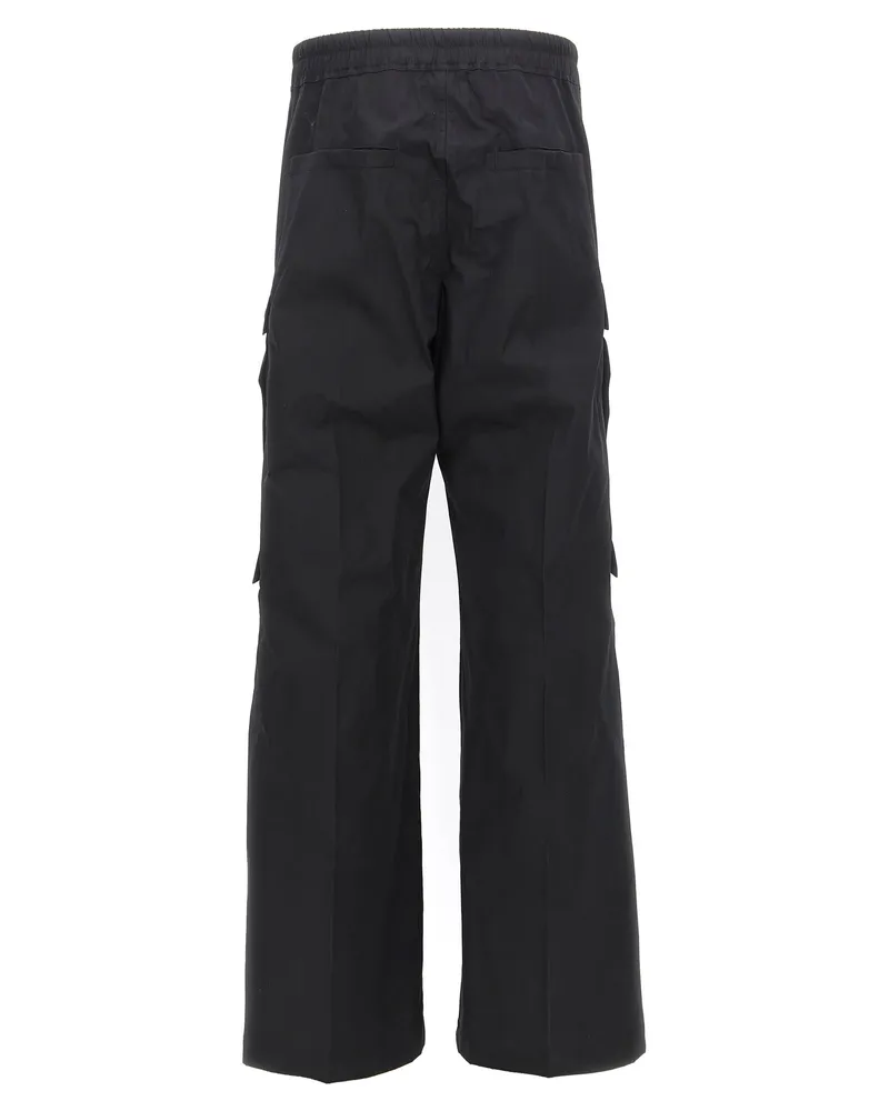 Rick Owens Men's Black Cotton Cargo Pants Black