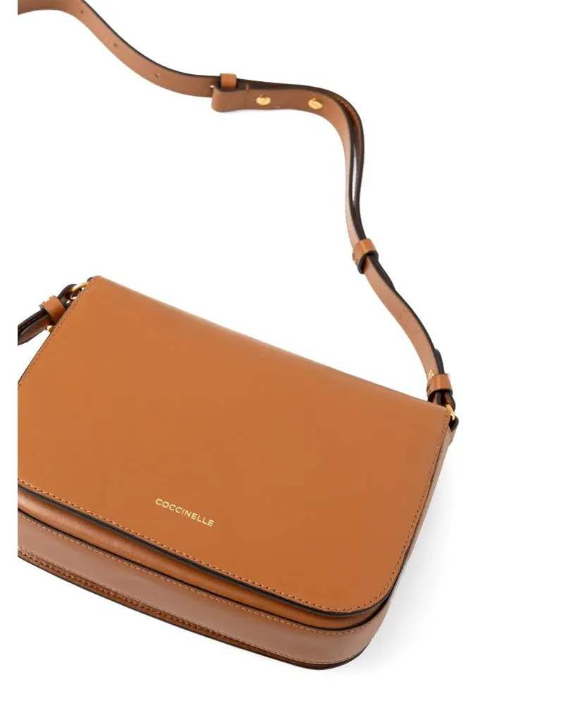 Coccinelle Women's Crossbody Bag Brown Calf Split - Crossbody-Bags Brown