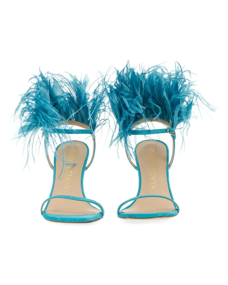 Stuart Weitzman Plume 100 Sandals — Blue Blue
