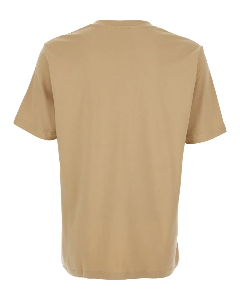 Diesel Men's T-Shirt T-Adjust-Met Beige Cotton T-Shirts And Polos Beige