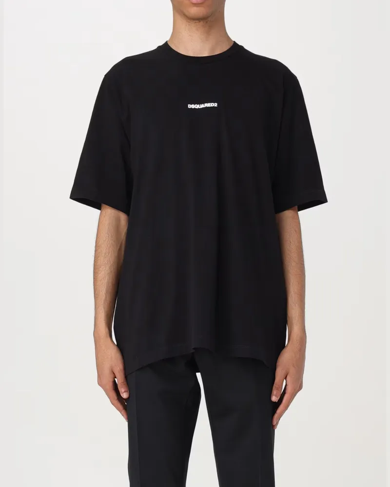 Dsquared2 Men's Slouch Fit Logo T-Shirt Black Clothing > Polo & T-Shirts Black
