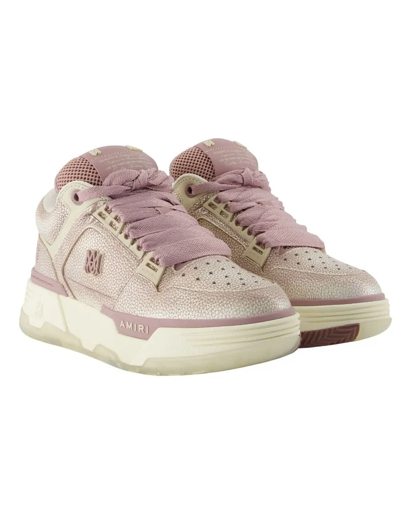 Amiri Women's Pebbled Ma 1 Sneakers -  Leather Pink Calfskin Shoes Pink
